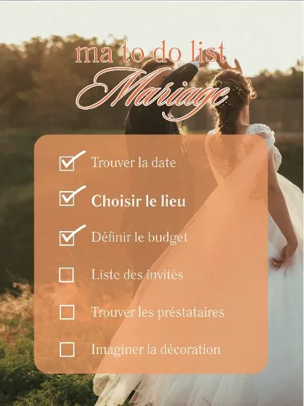 Publication Instagram : la check-list des futurs mariés au Château de la Bidière